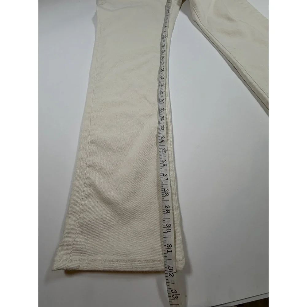 Banana Republic Premium Performance Jeans Mens 33x32 White Straight Leg Stretch